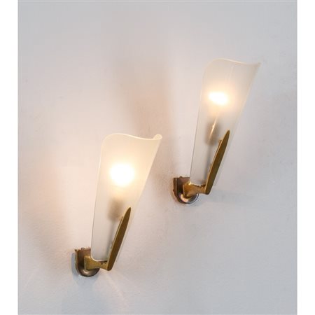 PRODUZIONE ITALIANA 1960 ca., Coppia di lampade da parete