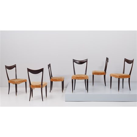 GUGLIELMO URLICH, Sei sedie in legno
