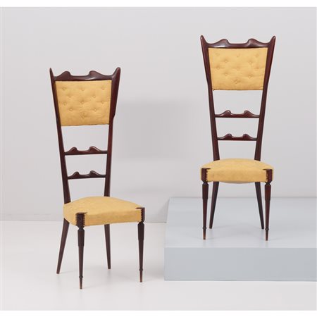 EZIO MINOTTI, Due sedie a spalliera alta