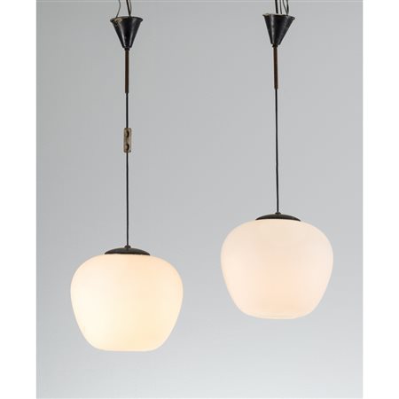 PRODUZIONE ITALIANA 1960 ca. Coppia di lampade a sospensione