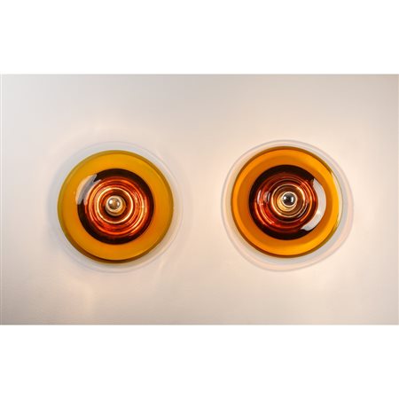 PIERRE CARDIN, Coppia di lampade da parete