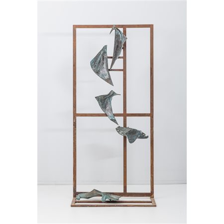 SALVATORE MESSINA, Scultura volume astratta in ferro