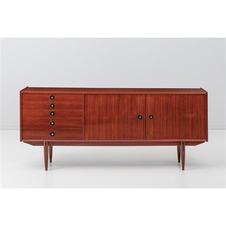 PRODUZIONE ITALIANA 1960 ca., Sideboard in legno di noce