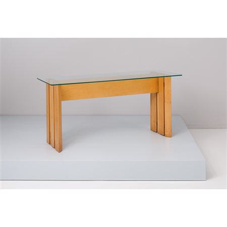 PRODUZIONE ITALIANA 1970 ca., Consolle in acero chiaro