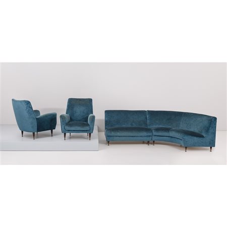 PRODUZIONE ITALIANA 1960 ca., Divano angolare e due poltrone