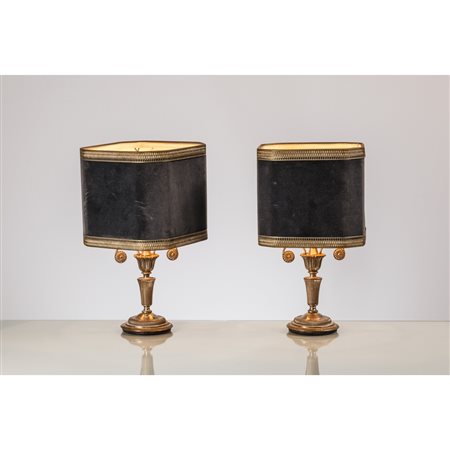 GAETANO SCIOLARI, Coppia di lampade da tavolo