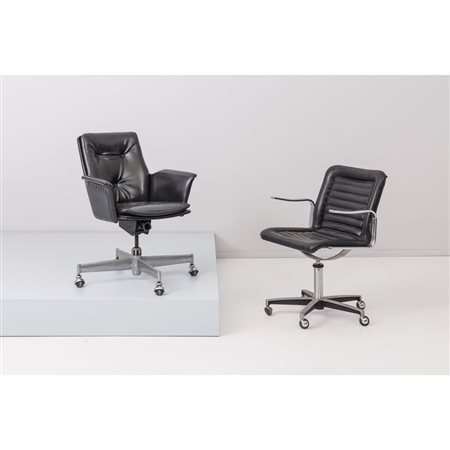 PRODUZIONE ITALIANA 1960 ca., Due poltrone da ufficio