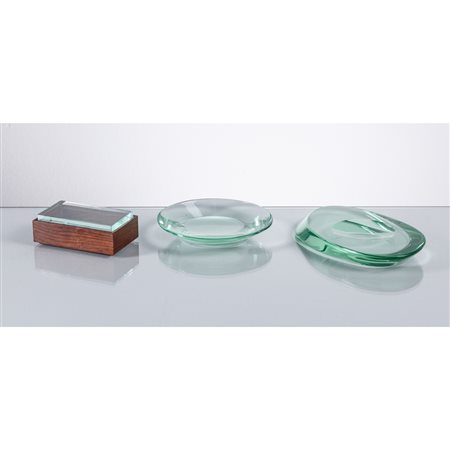 FONTANA ARTE, Set da scrivania in vetro