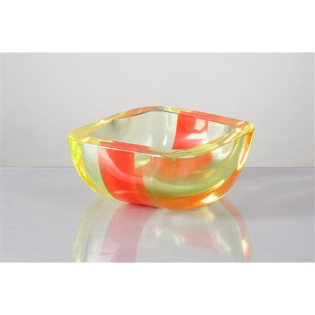 PIERRE CARDIN, Ciotola in vetro giallo