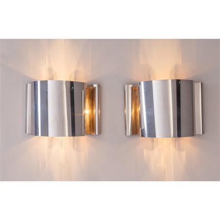 GOFFREDO REGGIANI, Coppia di grandi lampade da parete