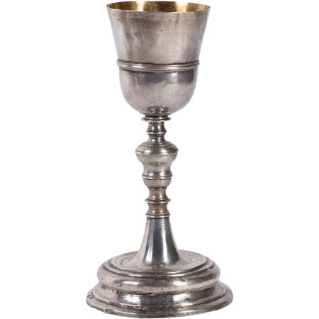 CALICE in argento con coppa in argento vermeil