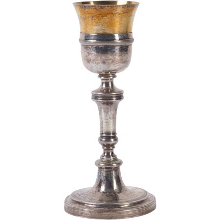 CALICE in argento con coppa in argento vermeil