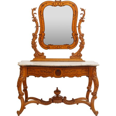 TOLETTA Carlo X con piano in marmo bianco di Carrara