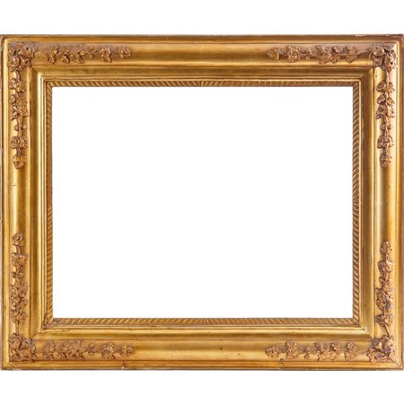 CORNICE a pagnotta in legno dorato ad argento a mecca