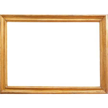 CORNICE in legno dorato ad argento a mecca