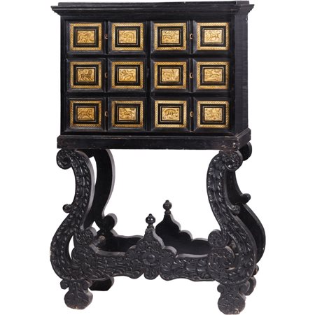 MONETIERE in legno ebanizzato