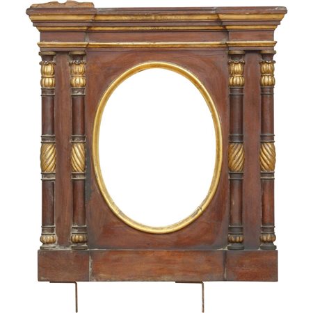 ELEMENTO in legno laccato e dorato