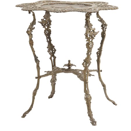 TAVOLINO Liberty di forma sagomata in metallo