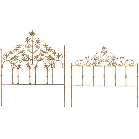 SPALLIERA da letto matrimoniale in ferro dorato