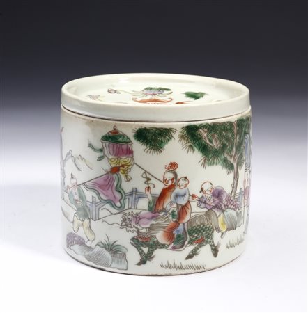  Arte Cinese - Incensiere in porcellana famiglia rosa 
Cina, XIX secolo 
.
