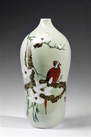  Arte Cinese - Vaso celadon con pappagallo
Cina, sec. XX.