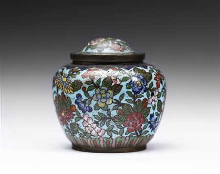  Arte Cinese - Piccola potiche cloisonné
Cina, dinastia Qing, XIX secolo.
