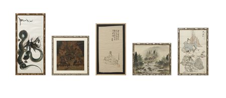  Arte Cinese - Cinque dipinti
Cina e Giappone, sec.XX.