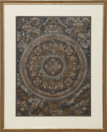  Arte Himalayana - Thangka in cornice
Nepal, sec.XX.