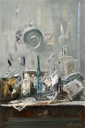 OSSOLA GIANCARLO Milano (Mi) 1935 Oggetti 2004 Olio su tela 90,00x60,00...