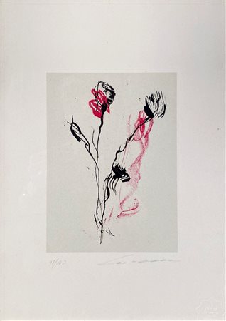 TRECCANI ERNESTO Milano (Mi) 1920 Fiori 1978 Litografia a colori es. 97/100...