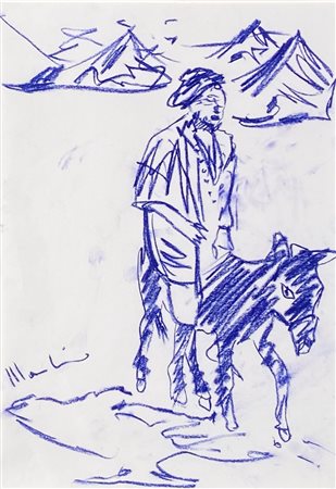 MONDINO ALDO Torino (To) 1938 Senza titolo Pastello a cera su carta...