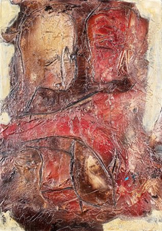 BARATELLA PAOLO Bologna (Bo) 1935 Composizione 1960 Olio su tela 70,00x50,00...