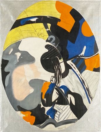 PARDI GIANFRANCO Milano (Mi) 1933 Pop art 1965 Olio su tela 50,00x40,00...