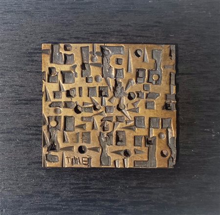 TINÈ LINO Floridia (Sr) 1932 Composizione 1969 Bassorilievo in bronzo (pezzo...