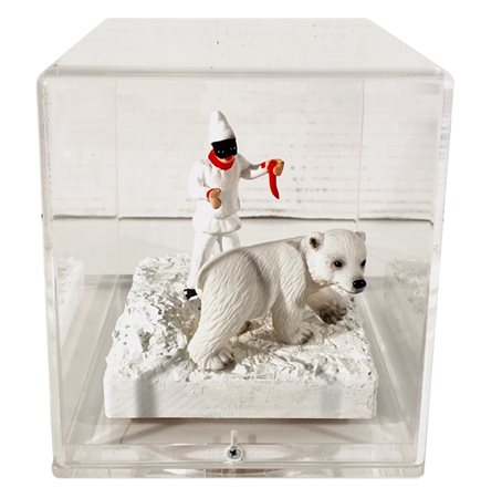 FORESE ENZO Milano (Mi) 1947 Pulcinella al Polo Nord 2010 Sculturina...