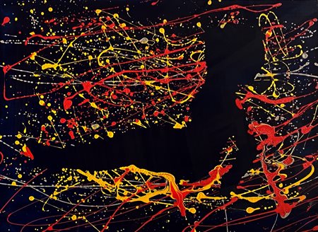 LODOLA MARCO Pavia (Pv) 1955 Omaggio a Pollock 2012 Olio su tela...