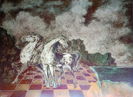 SASSU ALIGI Milano (MI) 1912 Aspettando l'aurora 1978 Multiplo su lastra...