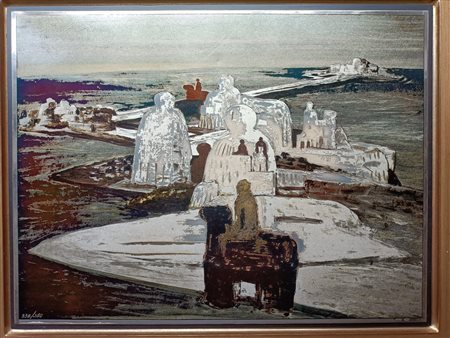 FIUME SALVATORE Comiso (Rg) 1915 La penisola bianca 1979 Multiplo su lastra...