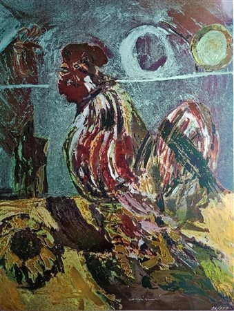 CASSINARI BRUNO Piacenza (PC) 1912 Il Gallo 1978 Multiplo su lastra d'argento...