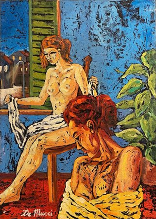 DE MUCCI ROSALBA Venezia (Ve) 1942 E....viene la sera 1977 Olio su tela...