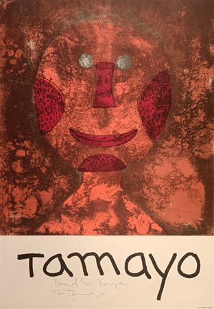 TAMAYO RUFINO Oaxaca (Messico) 1899 Figura 1975 Manifesto vintage originale...