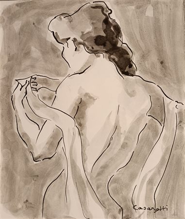 CASAROTTI ALBERTO Verona (Vr) 1906 Senza titolo 1989 China e acquerello su...