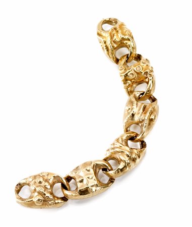 Bracciale, Cannilla per Masenza Roma, 1950 circa, in oro giallorealizzato ad...