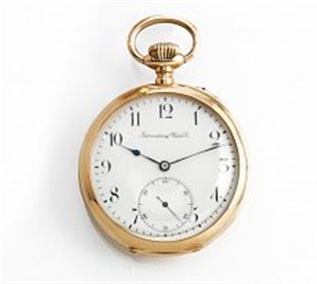 Orologio da tasca, inizi sec. XX, International Watch, in oro giallo 18...