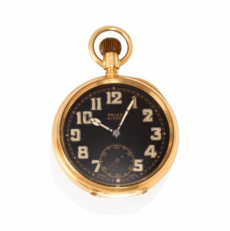 Orologio da tasca Rolex, anni &rsquo;30, n. 19'675, in oro giallo 18 ktCassa...