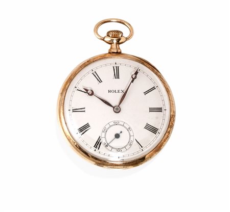 Orologio da tasca Rolex, inizi sec. XX, cassa n. 92040, in oro giallo 9...