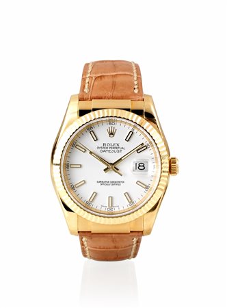 Rolex Oyster Perpetual Datejust Ref. 116138, in oro giallo 18 kt, con scatola...