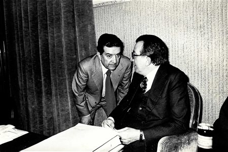 Antonio Sansone GIULIO ANDREOTTI E FRANCO EVANGELISTI gelatina ai sali...