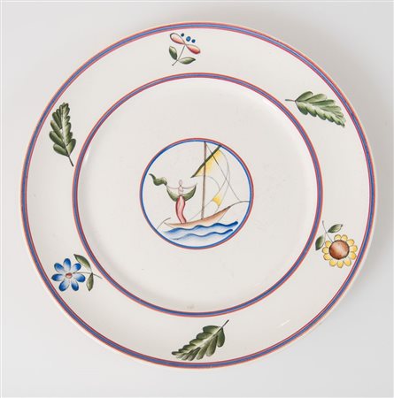 GIO PONTI per RICHARD GINORI Piatto, della serie Marina, San Cristoforo,...