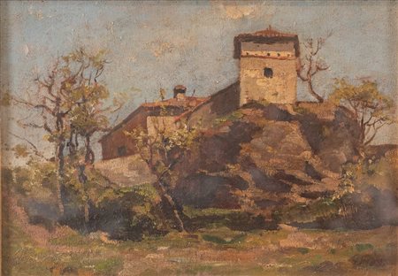 GIULIO FIORI (Bologna 1909 - 1991) “Paesaggio”. Olio su tela. Cm 35x50,5. Opera...